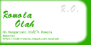 romola olah business card
